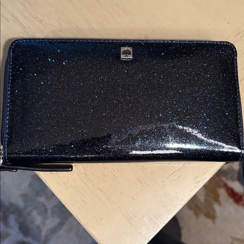 Kate Spade Black Sparkle Wallet NWOT - Picture 6 of 13